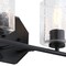 Designers Fountain Haven 16 in. 2-Light Matte Black Vanity Light with Clear Rippled Glass Shades for Bathrooms D309M-2B-MB - alternate 8